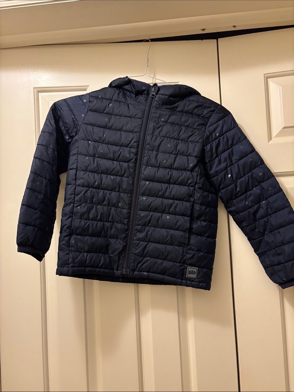 GAP Kids Dark Blue Hooded Quilted Puffer Jacket